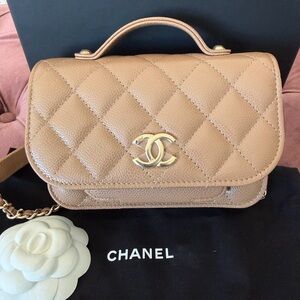 Chanel Beige Mini Vanity bag.